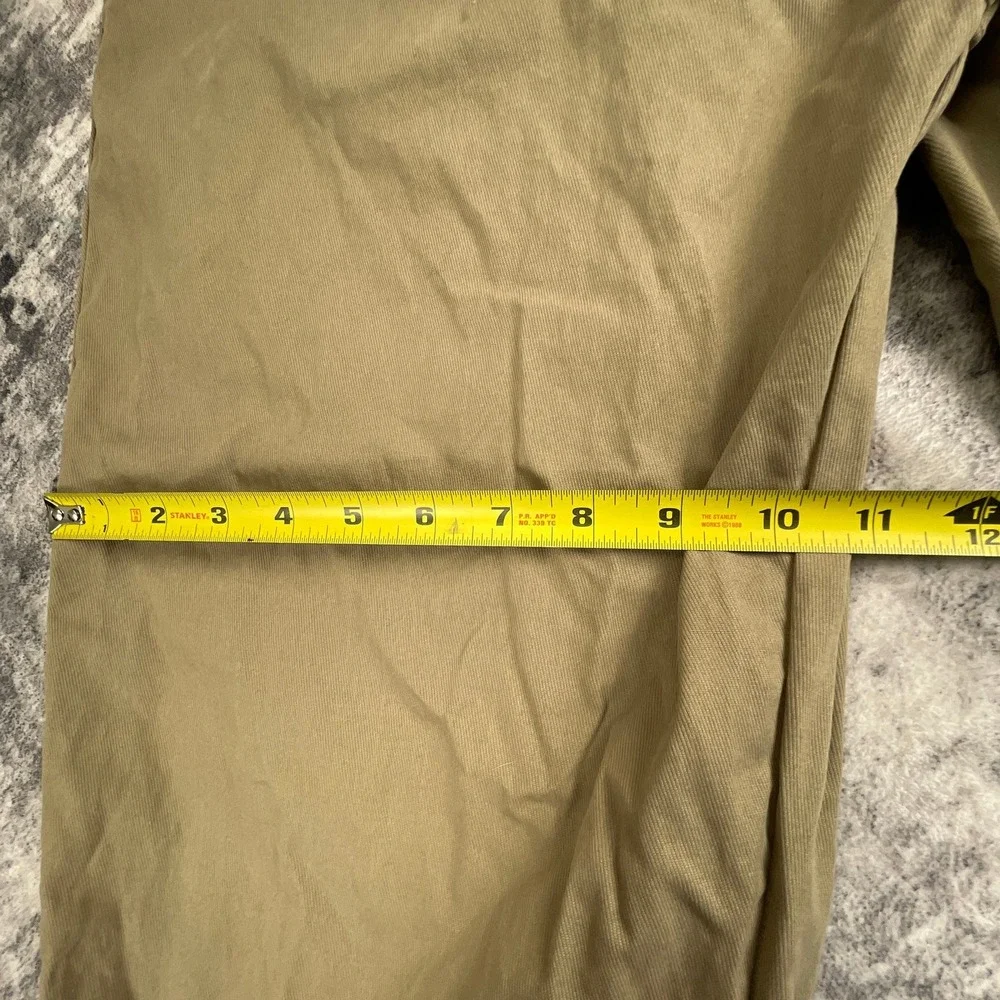 Polo Ralph Lauren Mens 35x30 Double Pleated Pants Solid Beige Chino Cotton Khaki